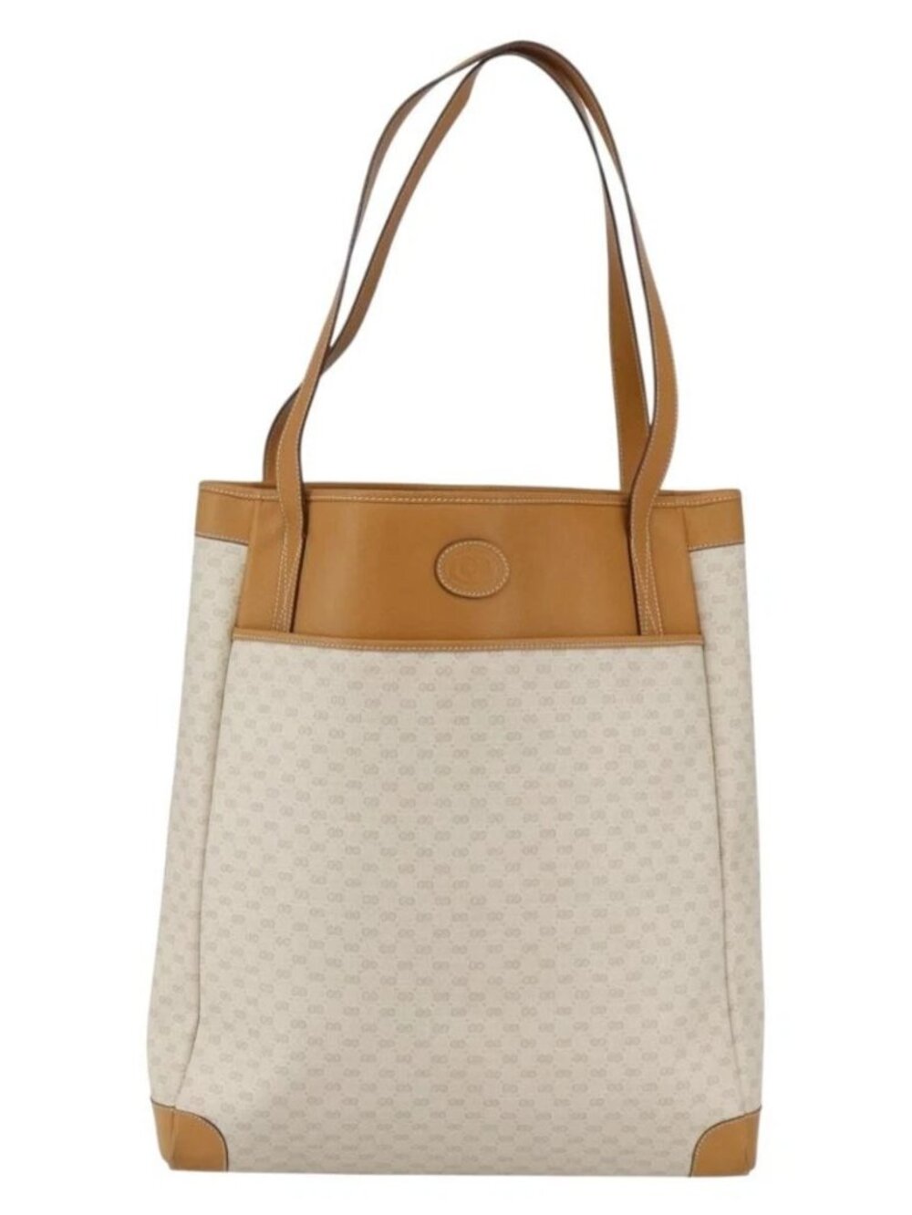 GUCCI Micro GG Supreme Tote Bag PVC Leather Beige Gold 002 115 0135 Auth BA9404 - Picture 2 of 16